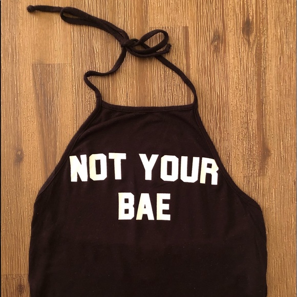 Graphic Crop Halter Top - Picture 3 of 4